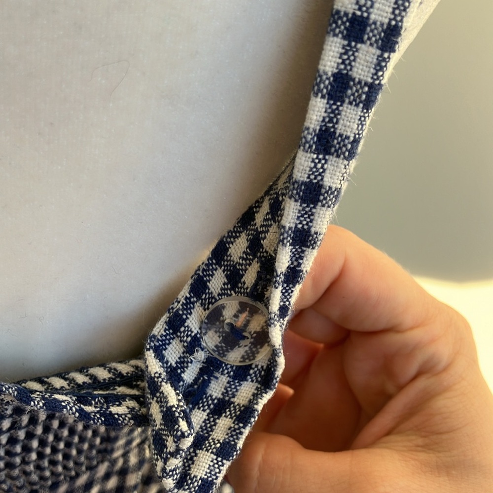 Reformation Blue Gingham Mini Dress - Picture 6 of 7